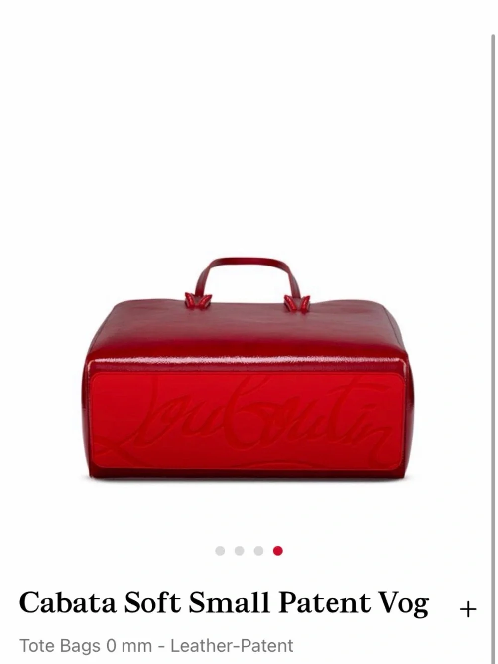 Christian Louboutin Red Patent Leather Tote Bag with Removable Pouch